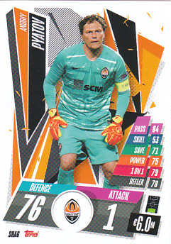 Andriy Pyatov Shakhtar Donetsk 2020/21 Topps Match Attax CL #SHA06